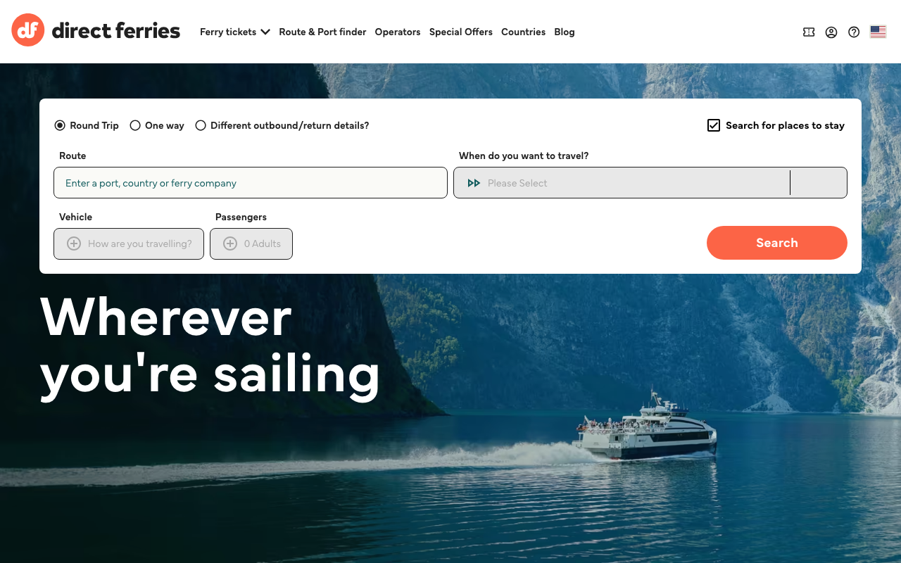 Direct Ferries screenshot